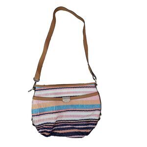 Rosetti Crossbody Bag Women's‎ Zipper Closure Multiple Pockets Striped Designer